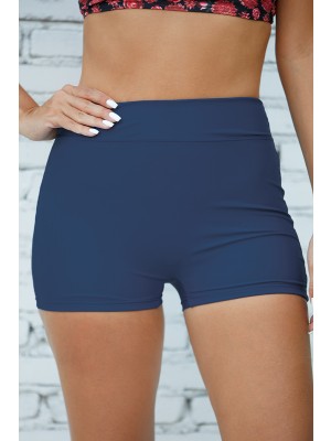 Blaue Komfort-Badehose mit hoher Taille