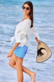 White VNeck Long Sleeves Elegant Cover Up