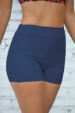 Comfort High Waist Blue Swim Bike Short