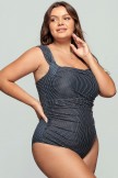 Black Dash Off Shoulder OnePiece Swimsuit