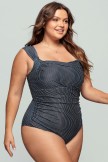 Black Dash Off Shoulder OnePiece Swimsuit