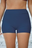 Comfort High Waist Blue Swim Bike Short