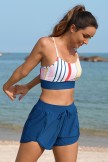 Blue Stylish Athletic Short with Pockets