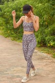 Leopard Print Strap High Waist Yoga Set