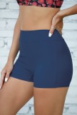 Comfort High Waist Blue Swim Bike Short