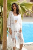 Open Front Sunflower Crochet Cover Up