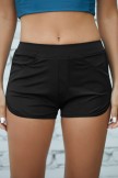 Black Velcro Front Pocket Comfort Boy Short