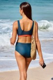 Multicolor Wave Panel Stylish Bikini Set