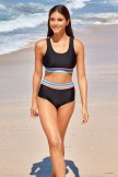 Black Bikini Set with Color Pop Trim