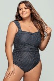 Black Dash Off Shoulder OnePiece Swimsuit