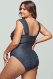 Black Dash Off Shoulder OnePiece Swimsuit