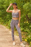 Leopard Print Strap High Waist Yoga Set