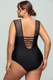 Black Mesh OnePiece Swimsuit