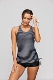 Scoop Neck Sporty Tankini Set