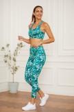 Green Jungle Floral Active Yoga Set